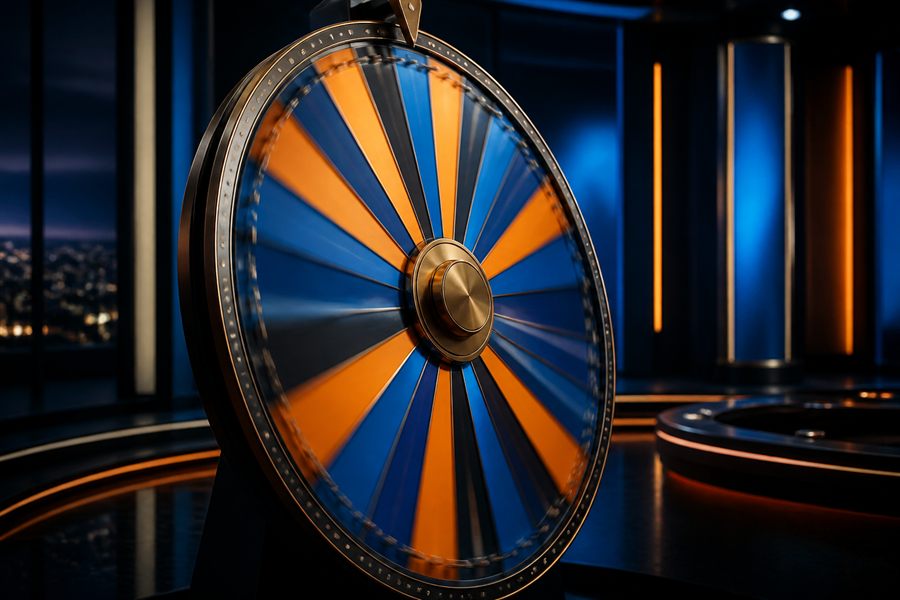 Krupiér u herního stolu - game show live